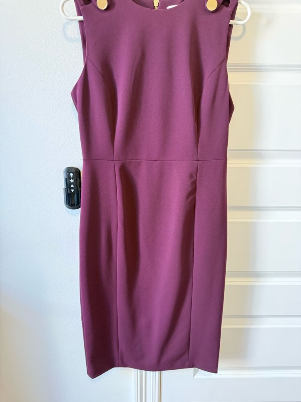 Calvin Klein Sleeveless Plum Midi Sheath Dress